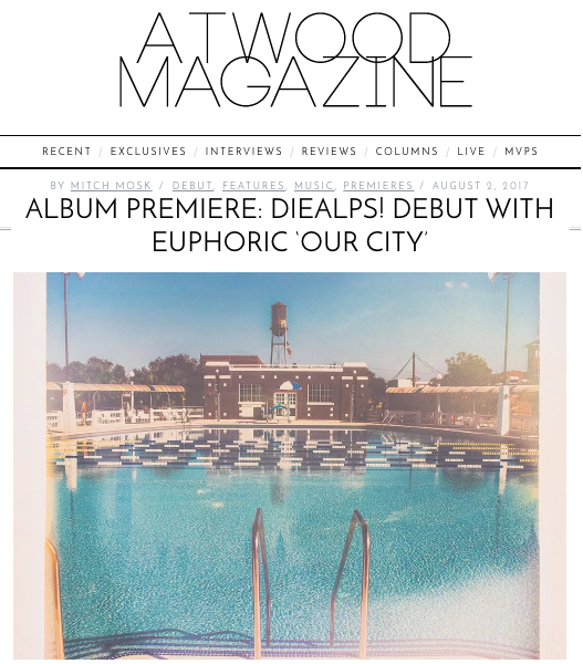 DieAlps! premiere stream of Our City at Atwood Magazine