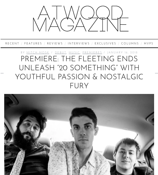 The Fleeting Ends are back with a new album, due out Feb 16