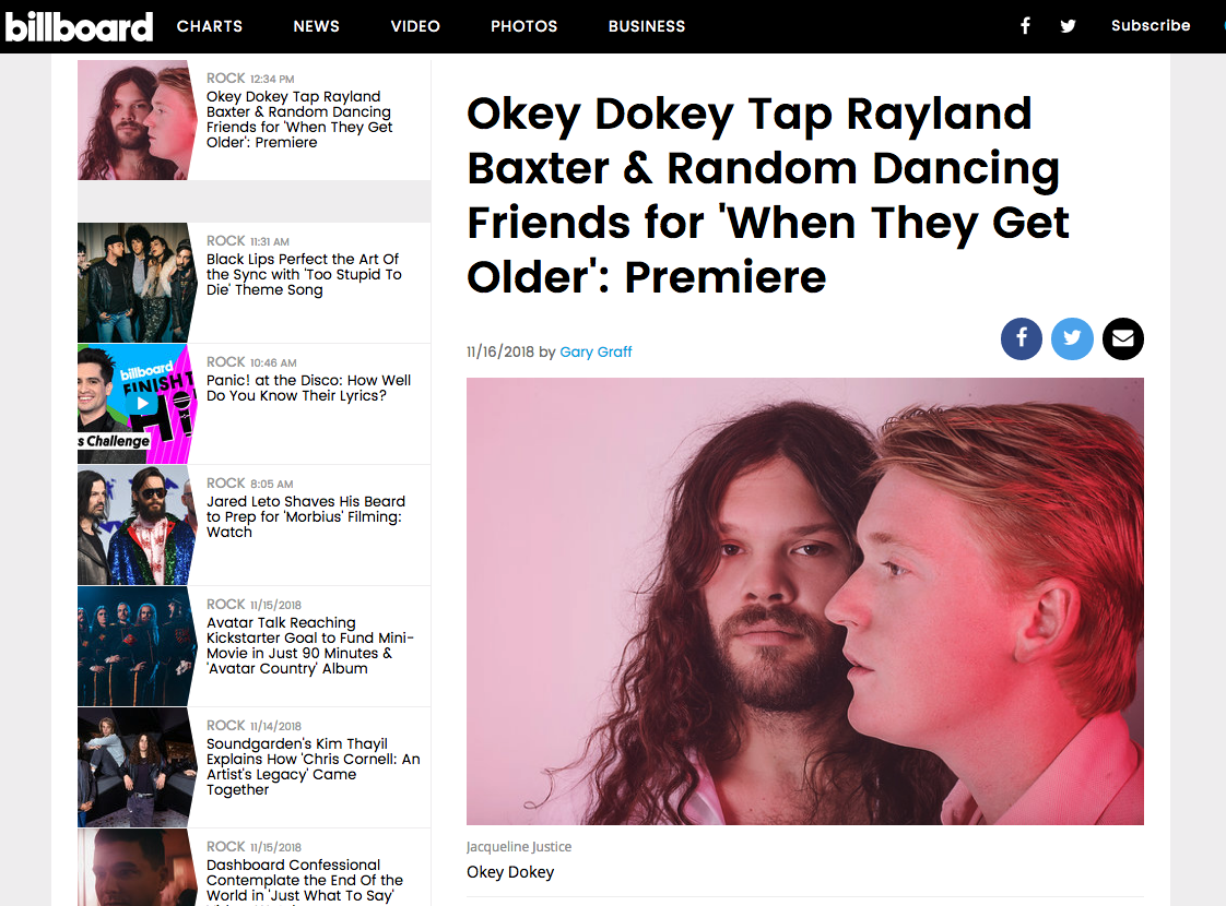 Okey Dokey share video for "When They Get Older"