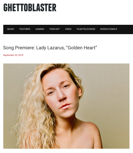 Lady Lazarus shares ""Golden Heart" from 10/18 LP