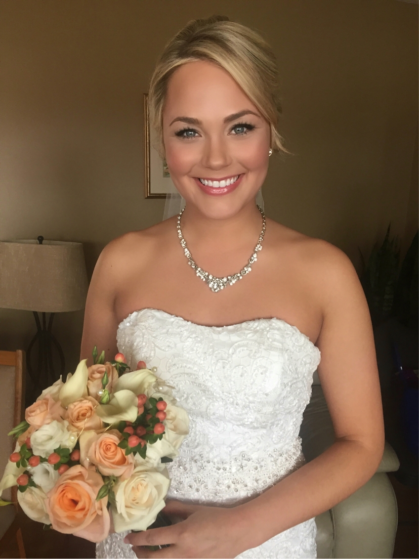 April.11th.2015. The calm and beautiful bride on her Wedding day!!