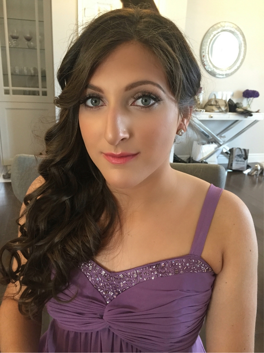 Saturday May 2nd.2015 Went with a soft natural look, on one of the beautiful bridesmaids Celina