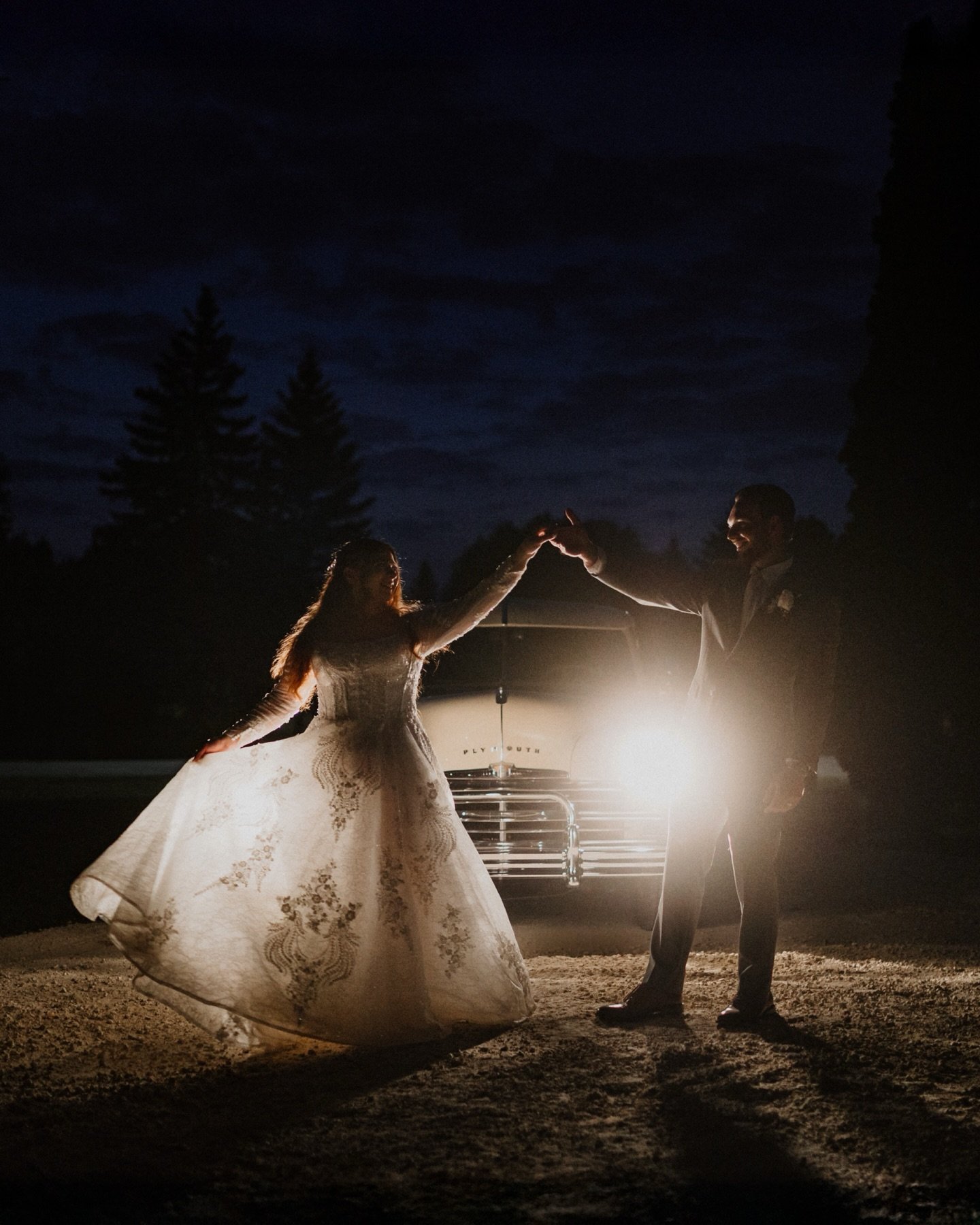 Full wedding in the bio // They got married in their backyard, danced under a tent, and ended the night with everybody they love around them then left in the Plymouth. This is exactly the kind of day I got into this for.