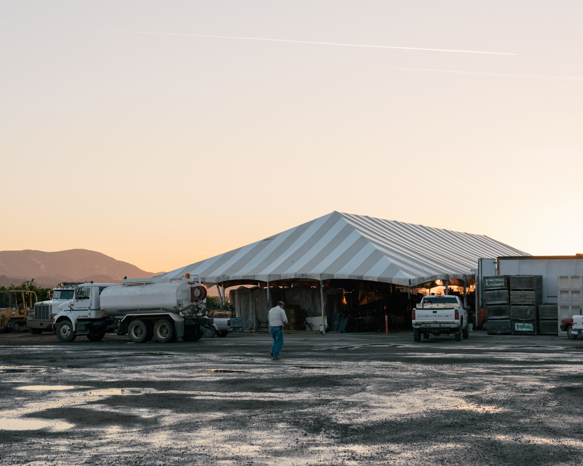 Orange Farm Near Los Angeles Measuring Fog
