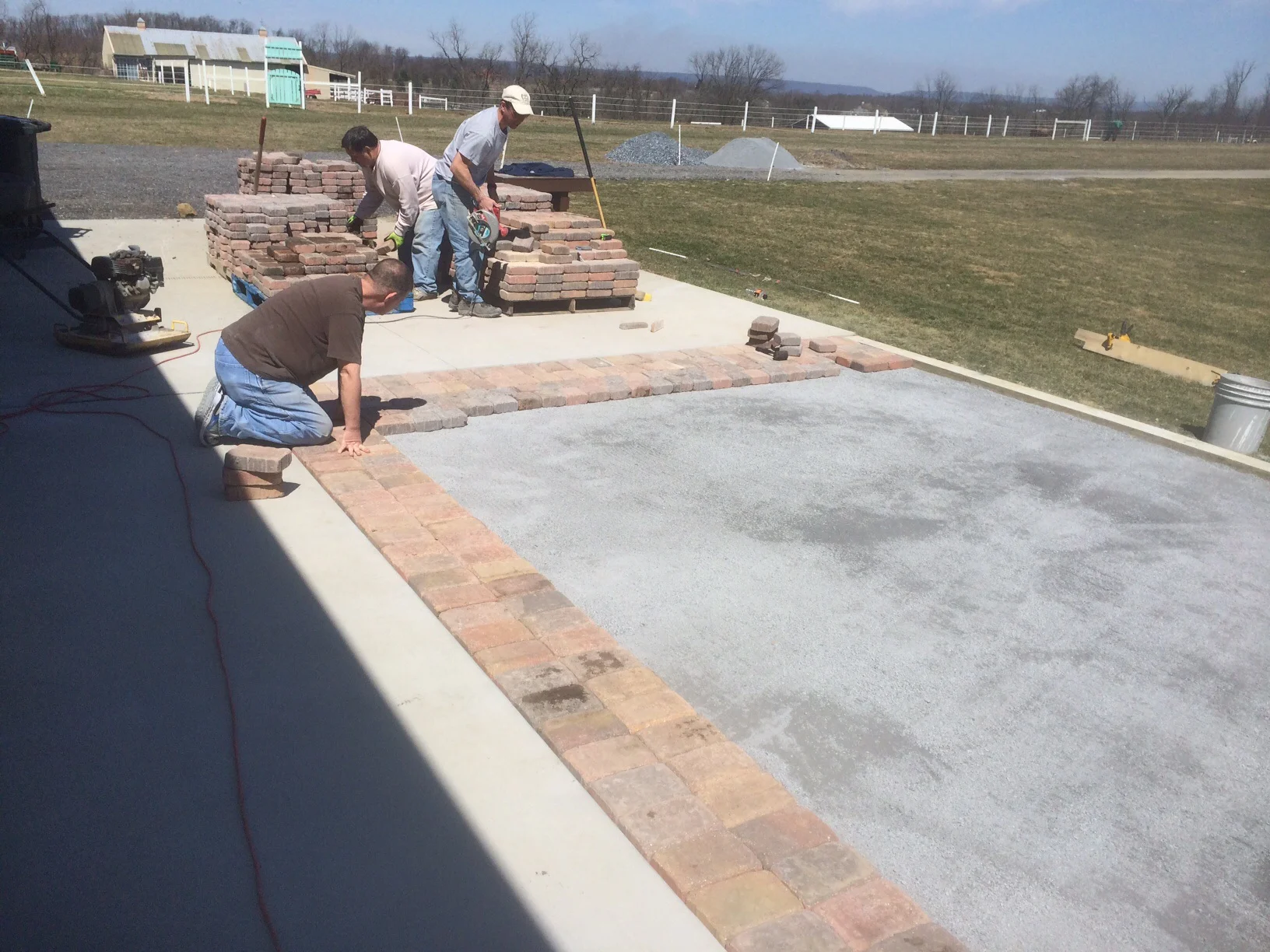 Rick inspecting the work