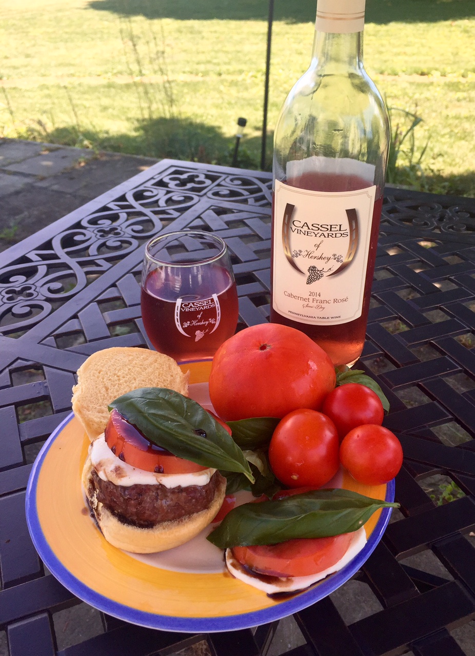 Caprese Slider with mozzarella, tomato, basil and balsamic vinegar. One last lingering taste of Summer on a bun!