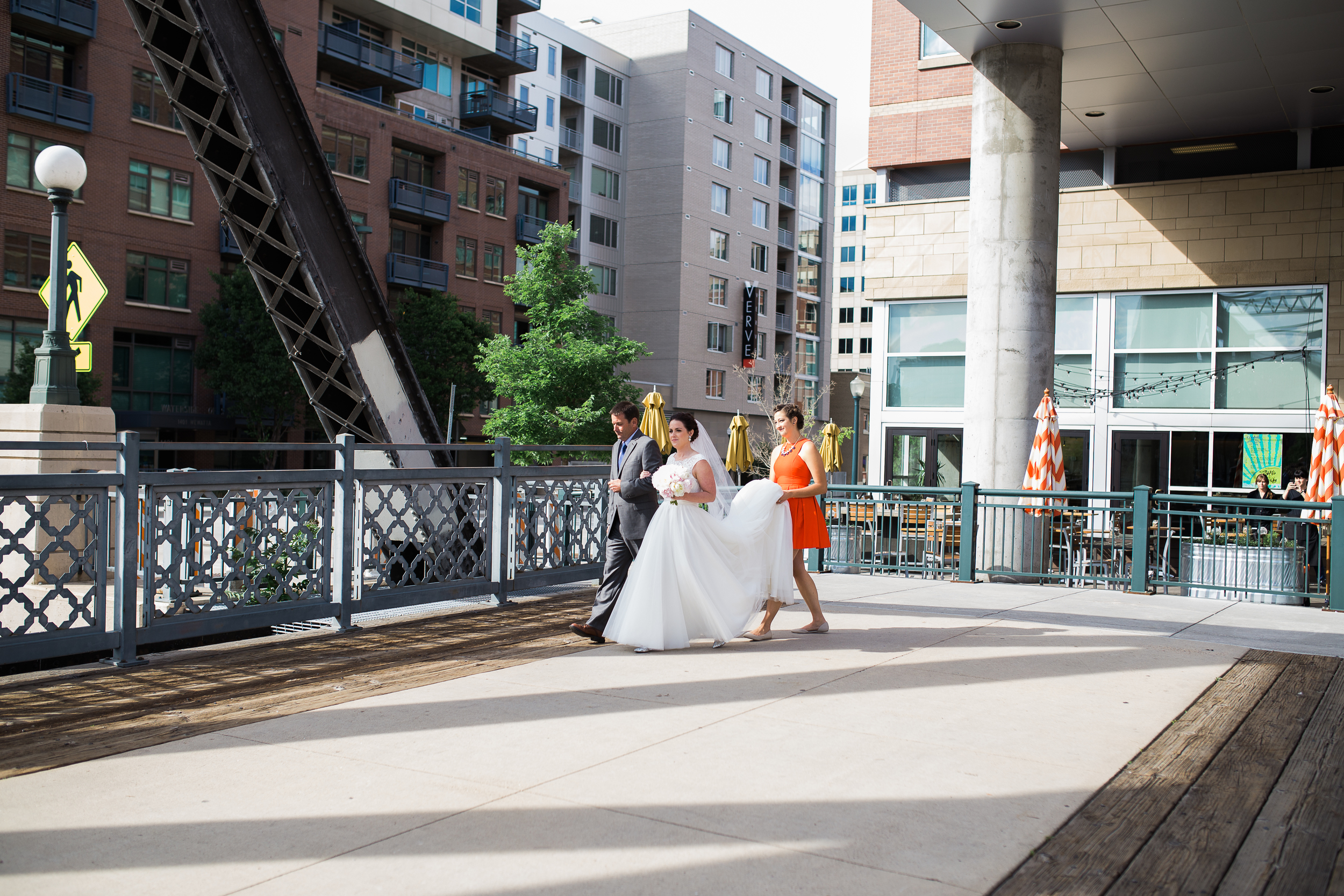 Coohills Wedding Photographer - bride on a bridge
