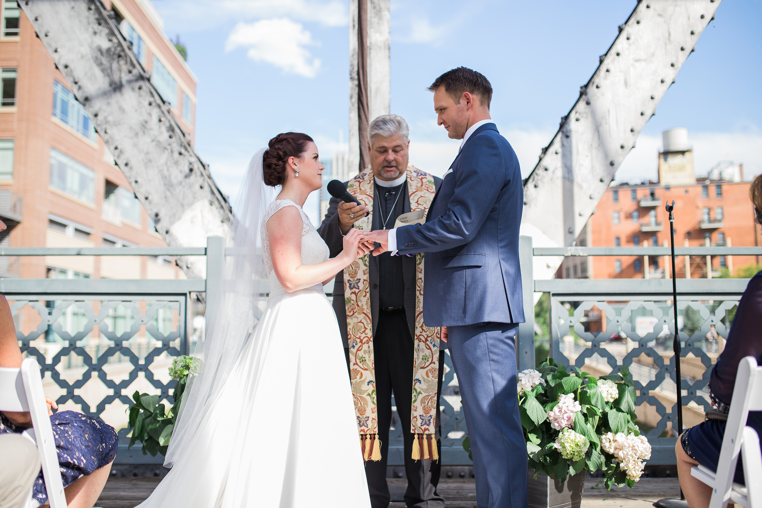 Coohills Wedding Photographer - wedding vows at Coohills bridge