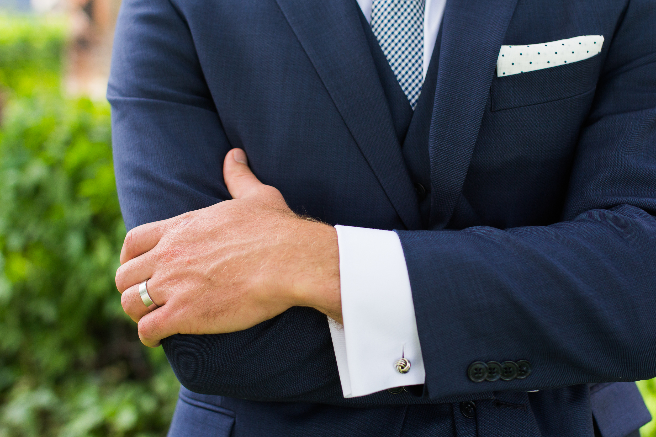 Coohills Wedding Photographer - groom blue suit and cufflinks 