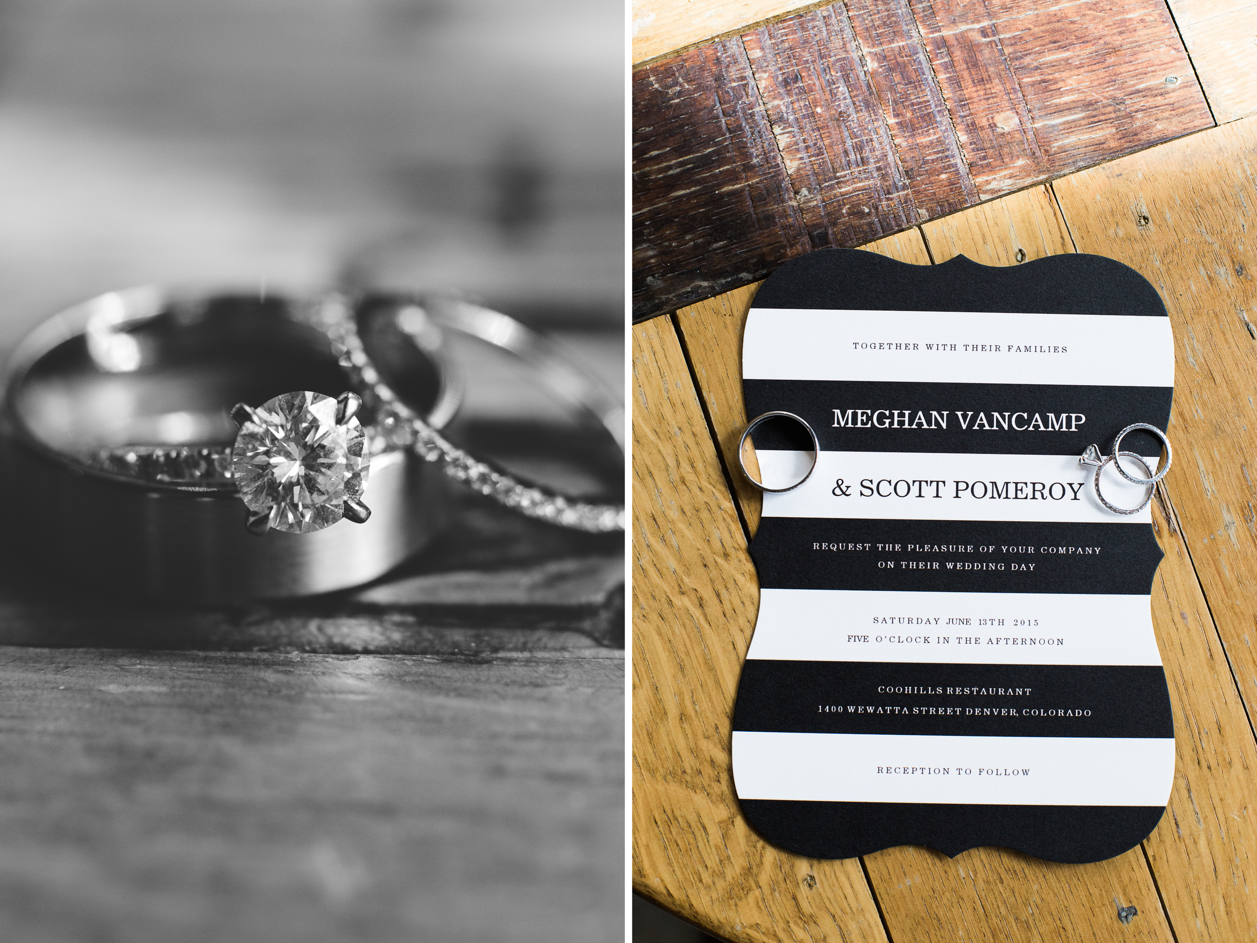 Coohills Wedding Photographer - wedding rings and invitation