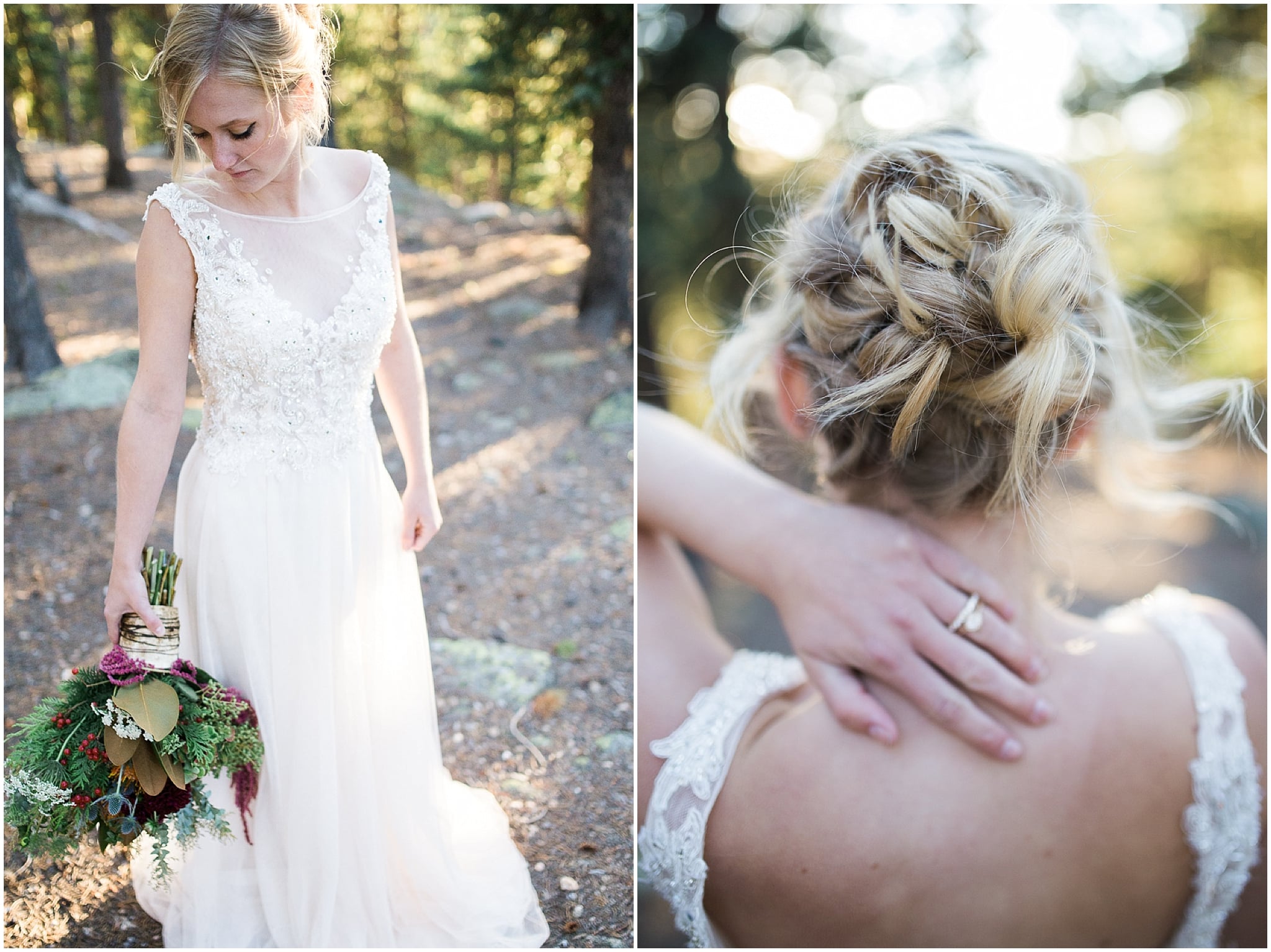 Colorado Mountain Wedding Photographer - gorgeous mountain bridal hair