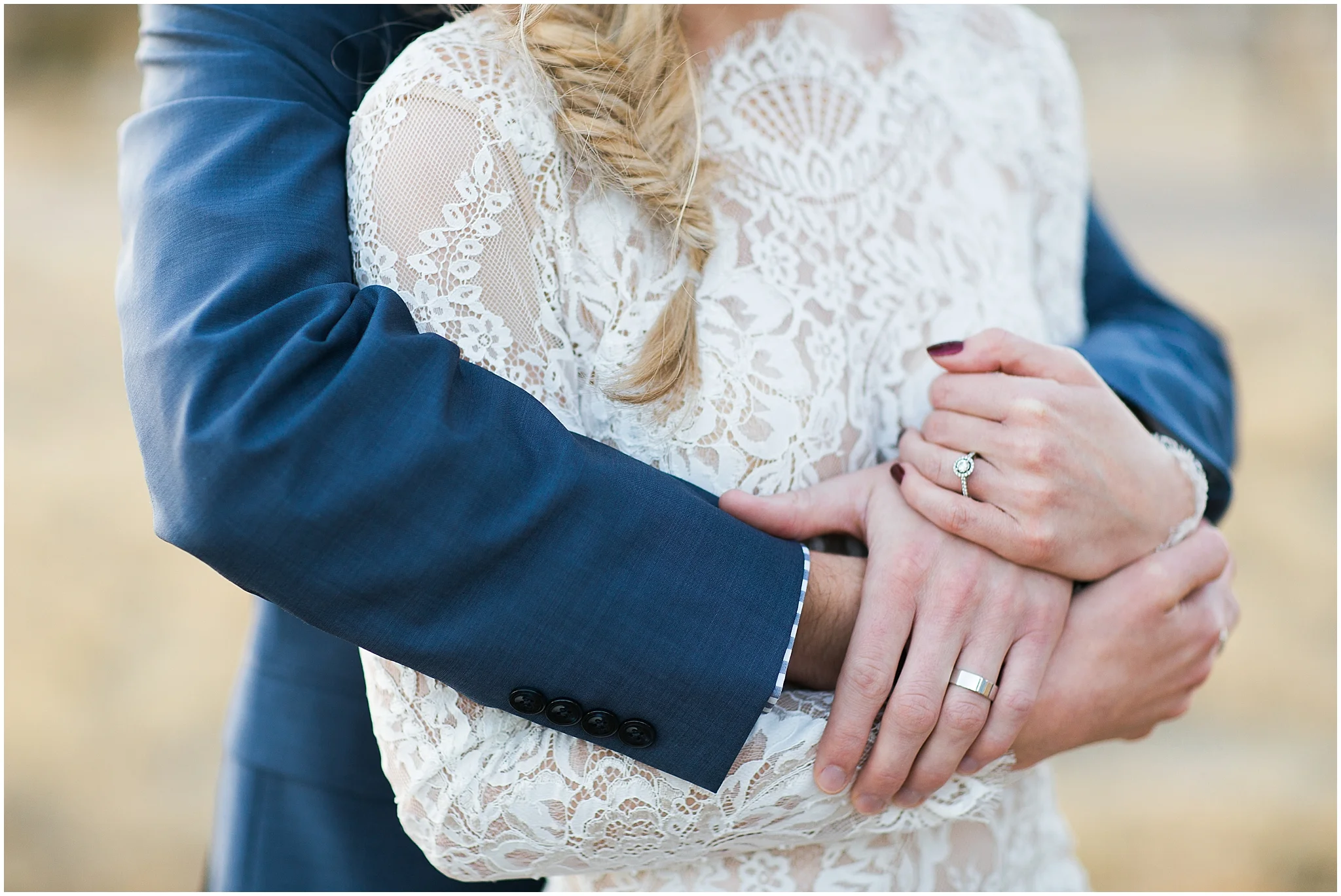 lace and navy wedding