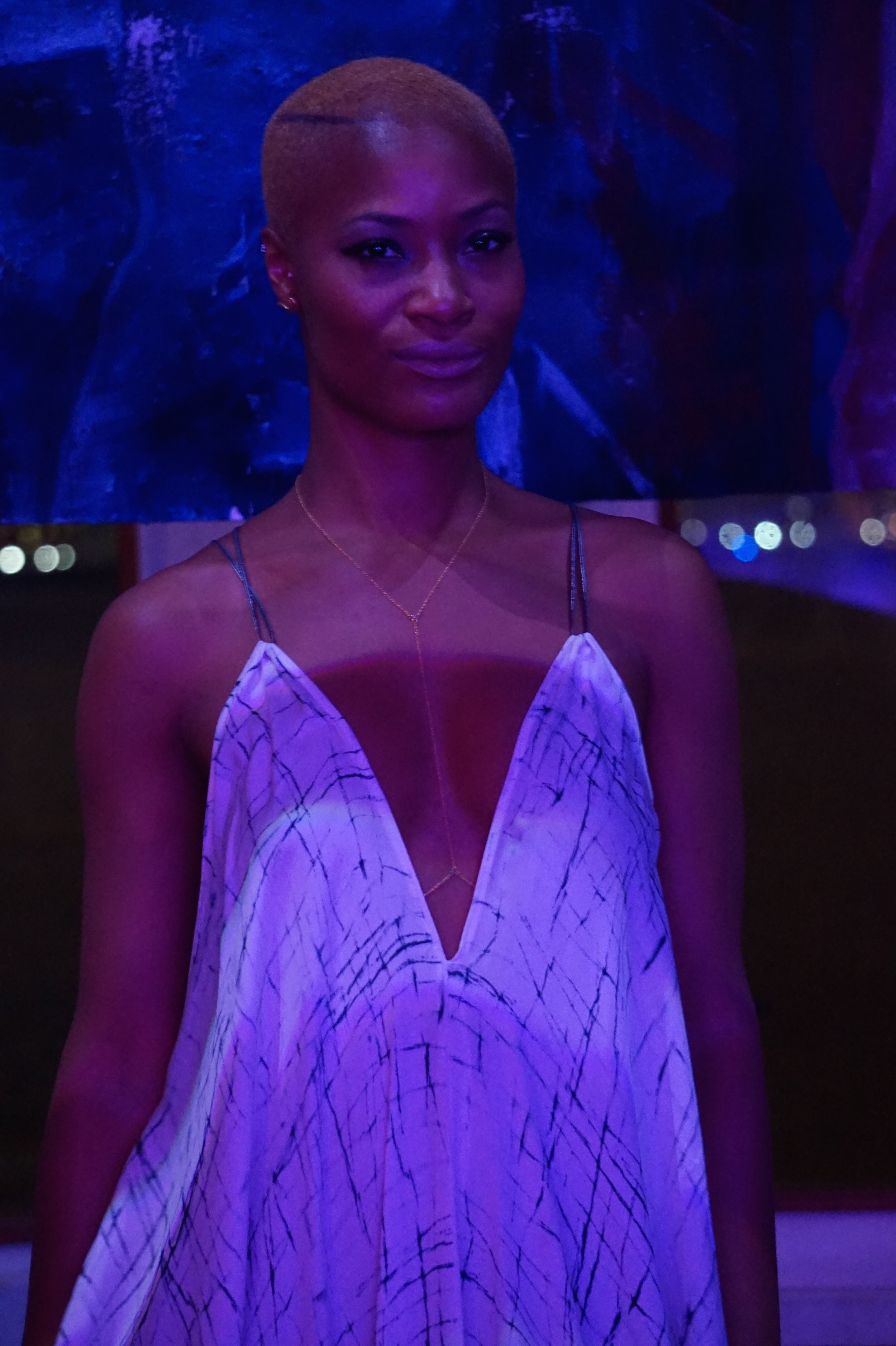 Lois London model wearing the Venus body chain from The Goddess Collection . 