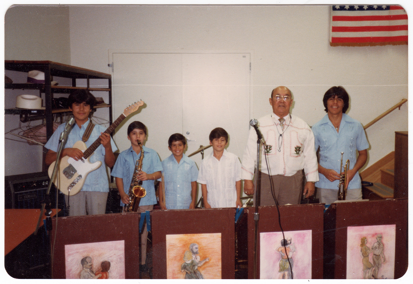 My brothers and I in Hermanos JOVEL with my teacher