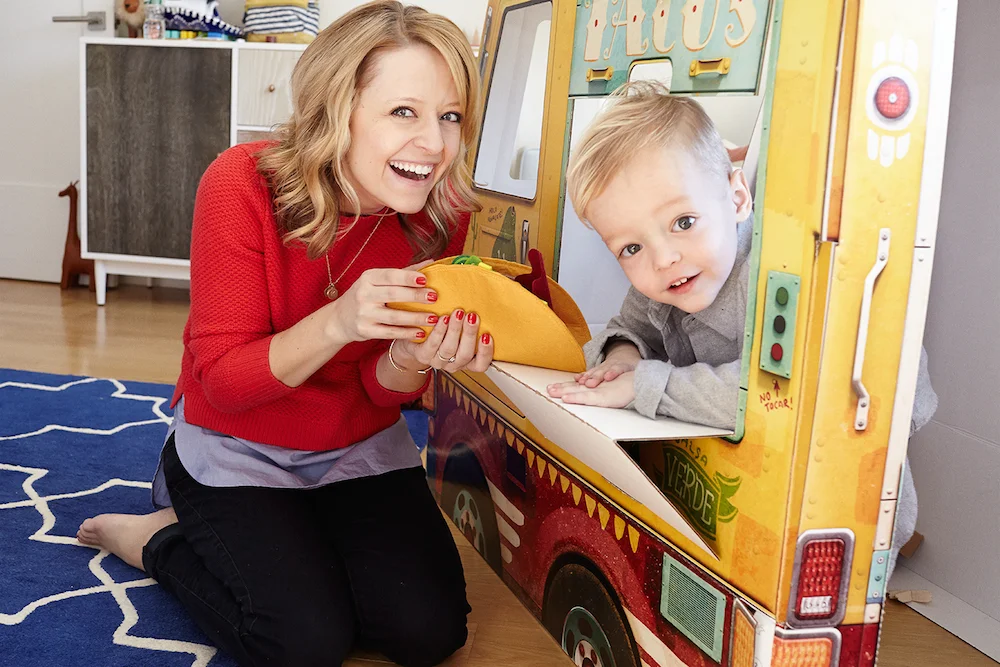 ollie's very own taco truck. today, he's charging $2.