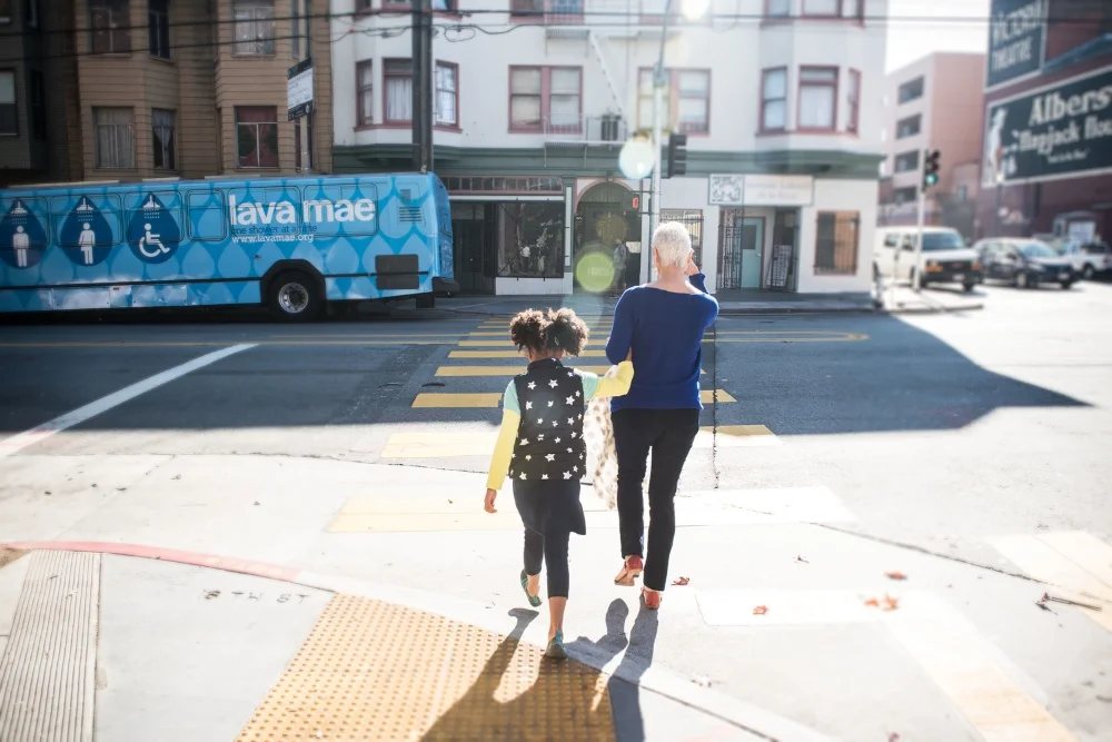 Tamasen and her "super hero Mommy" head off to lend a hand 