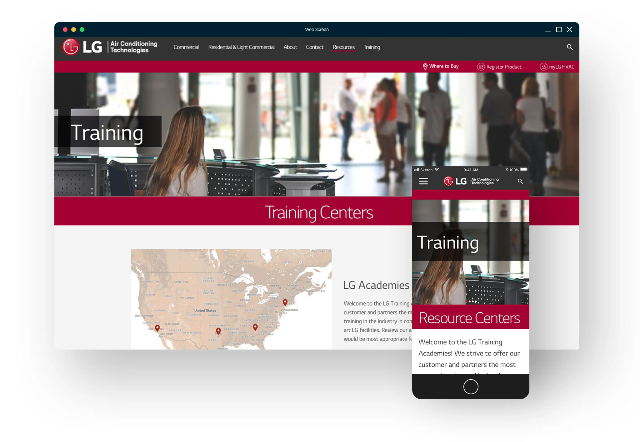 LG Website Design