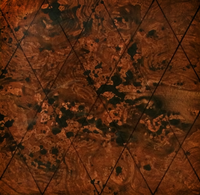 Faux burlwood floor panel