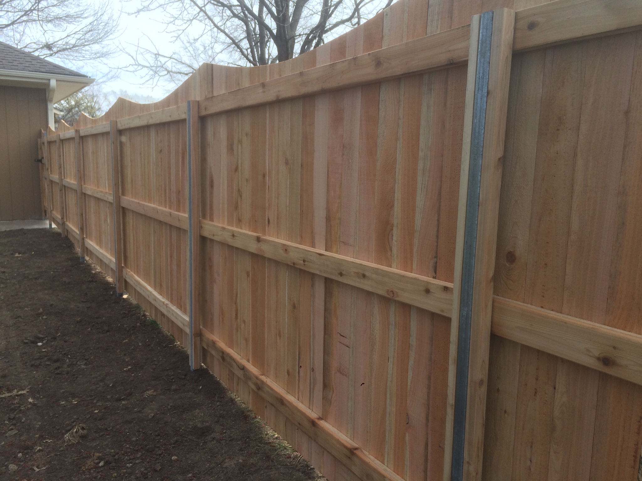 Scalloped Privacy with PostMaster Steel Post