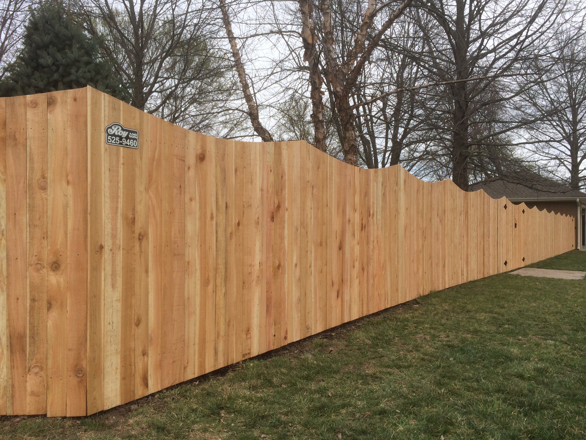 Scalloped Privacy with PostMaster Steel Post