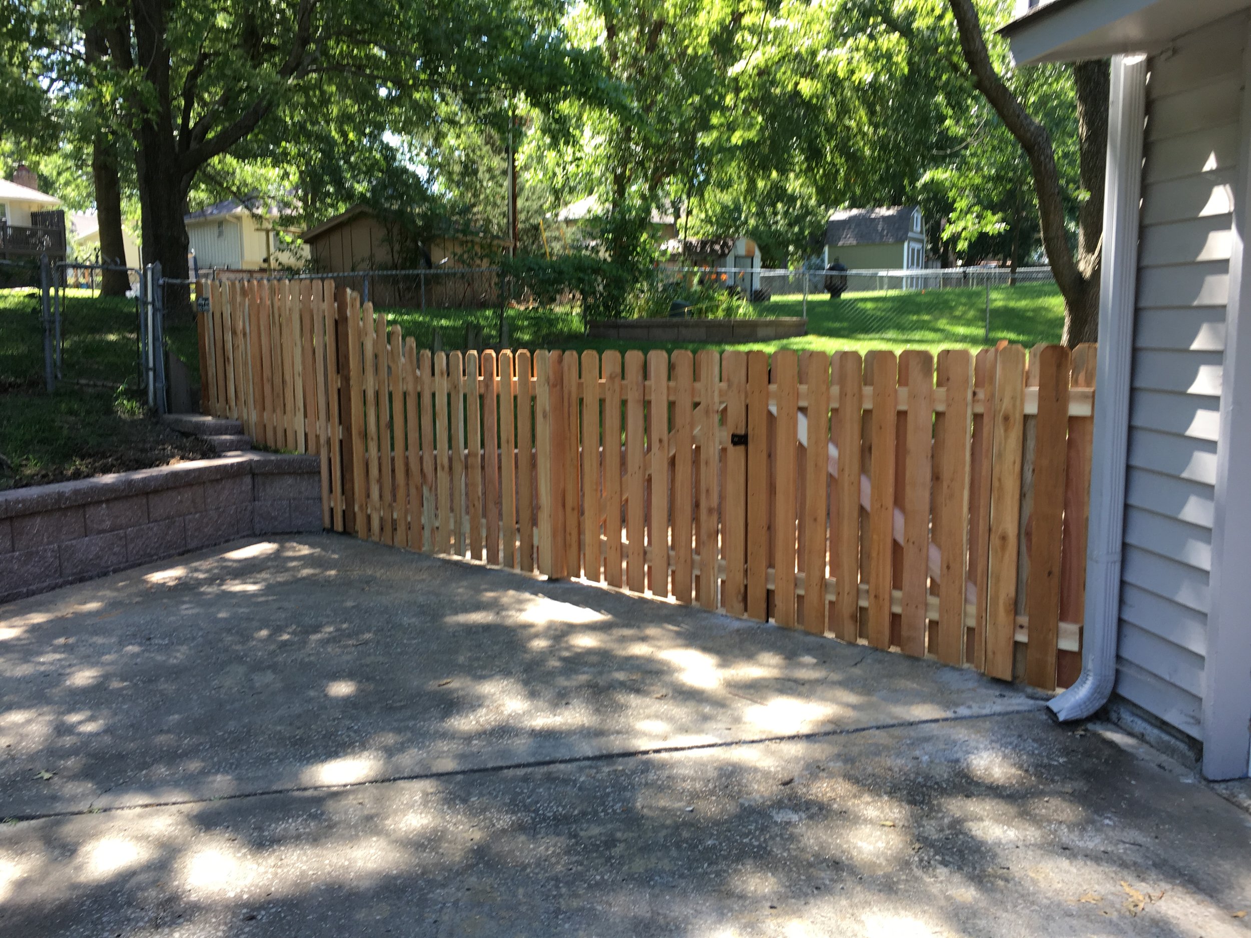 Cedar Shadowbox Fence