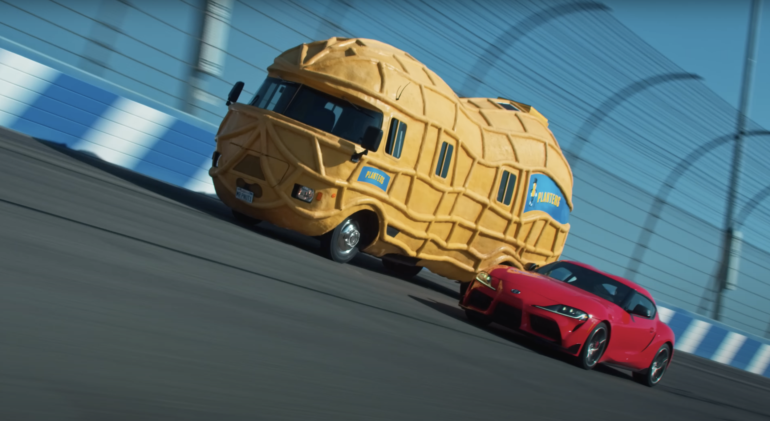 Toyota GR Supra vs Mr. Peanut 