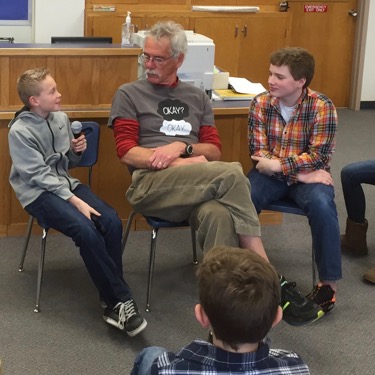  John leading a Teen Press workshop at Cotter School in Winona, MN
