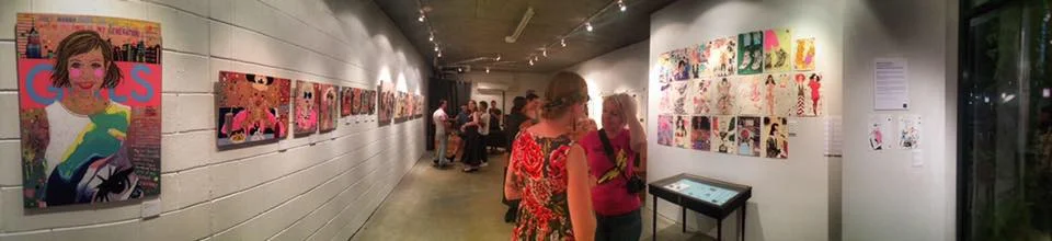 Panoramic view of the exhibition opening night