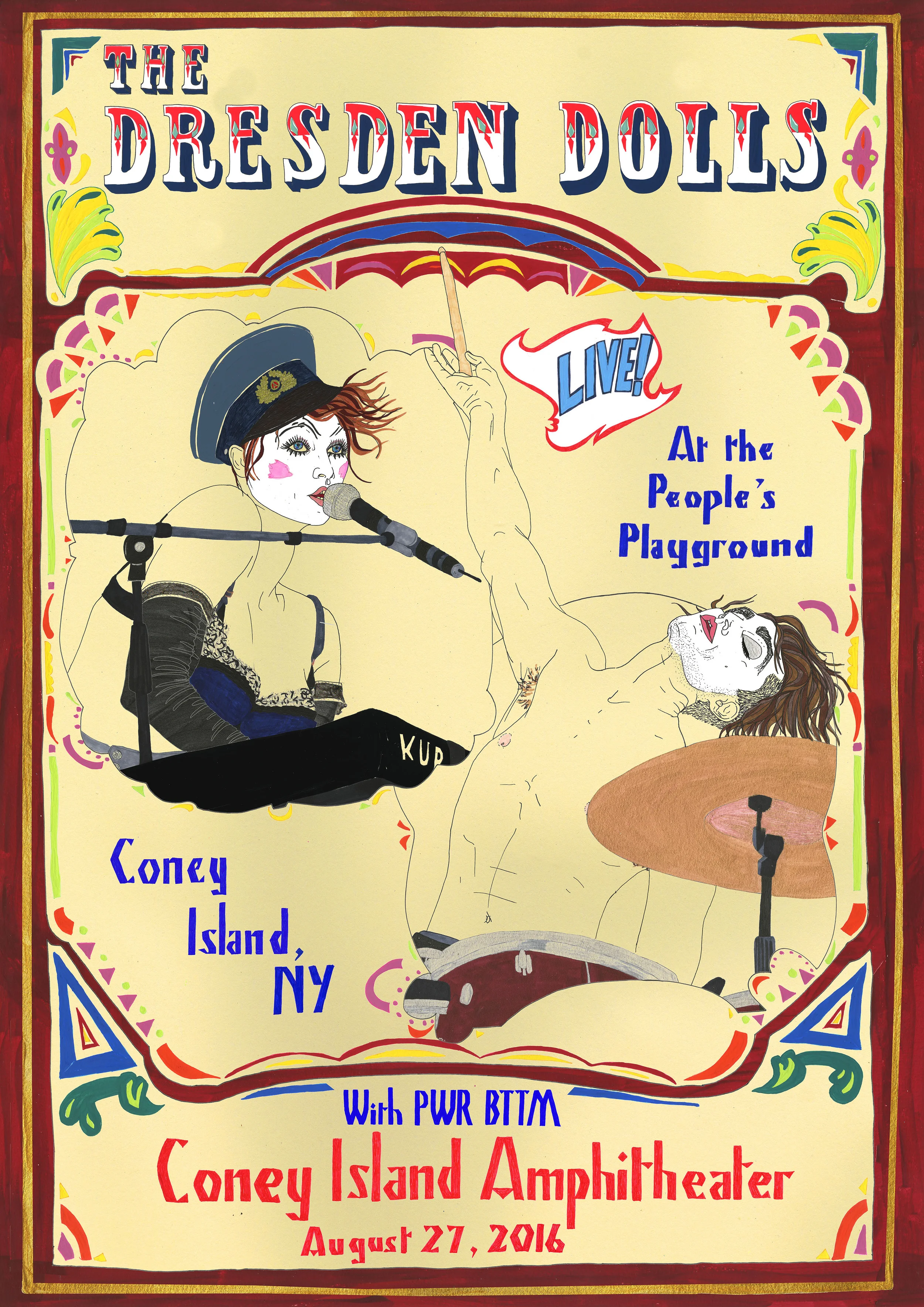 The Dresden Dolls Coney Island Amphitheater Poster