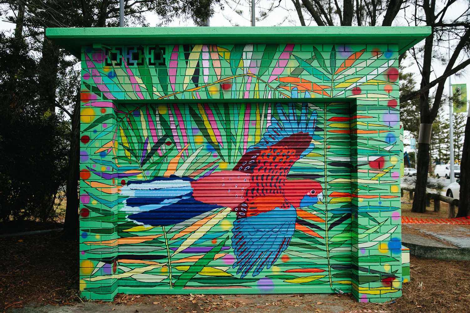 GC Water & Waste Mural - Crimson Rosella