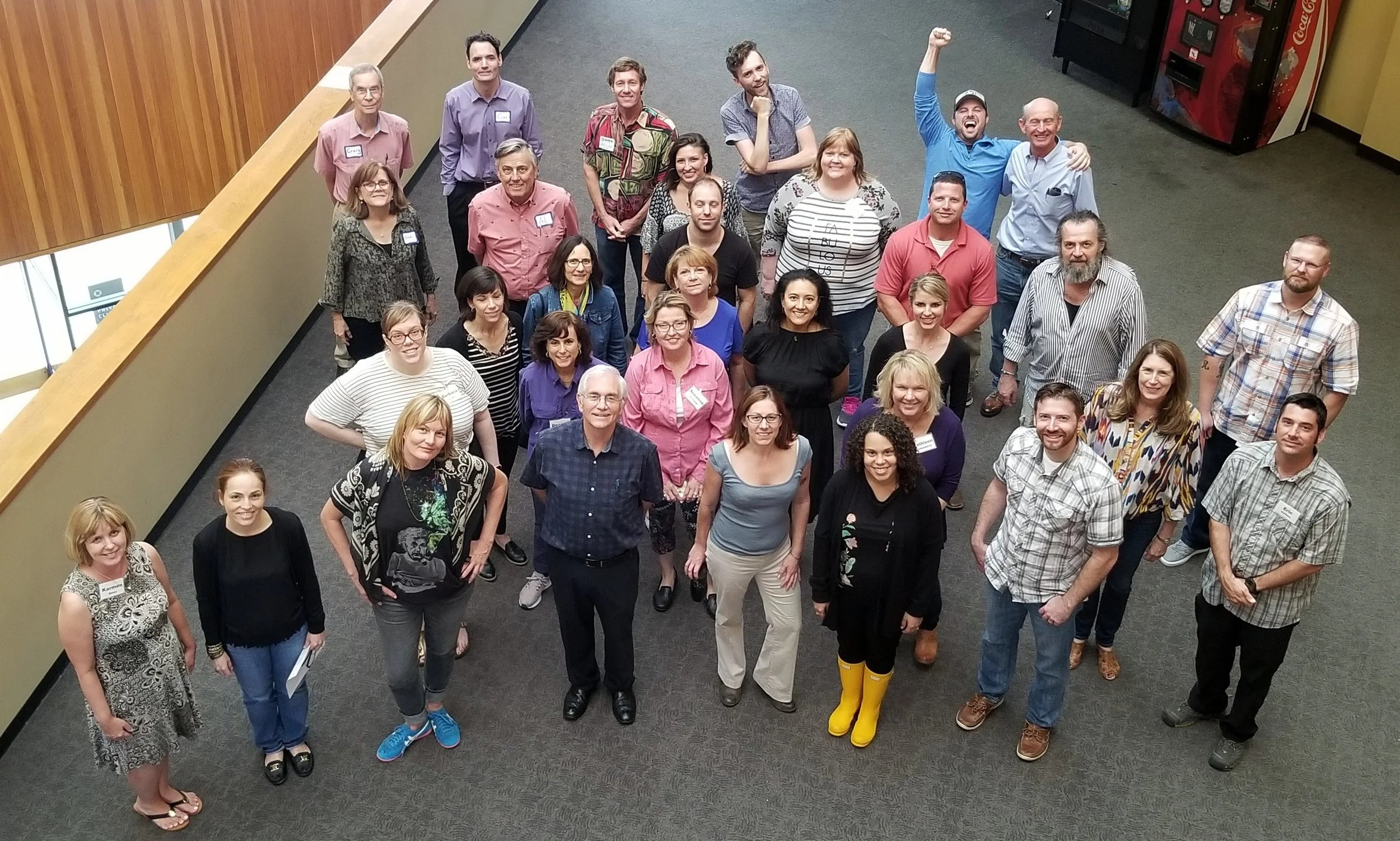 A graduating class of trained mediators from the Austin DRC with Prof. Wright and volunteer coaches - ready to go out and resolve some disagreements! (or at least give it their best shot)
