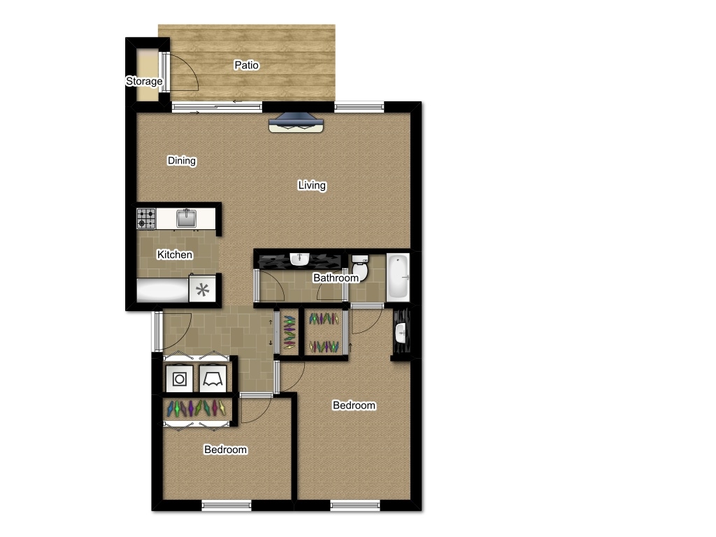Two Bedroom 920 Sqft