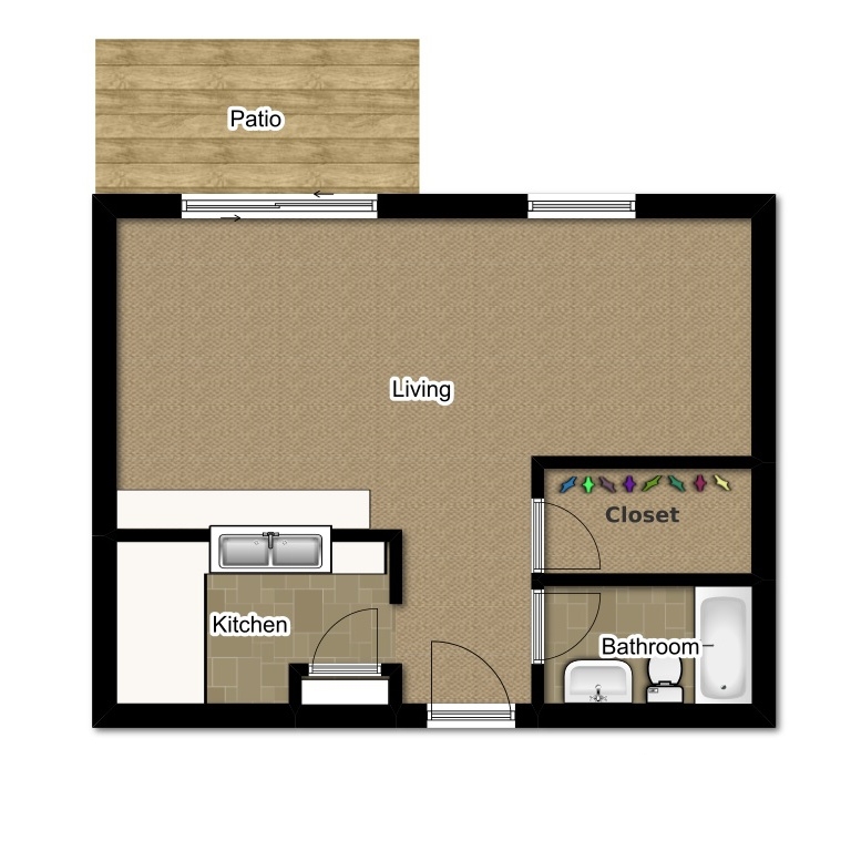  Studio 448 Sqft