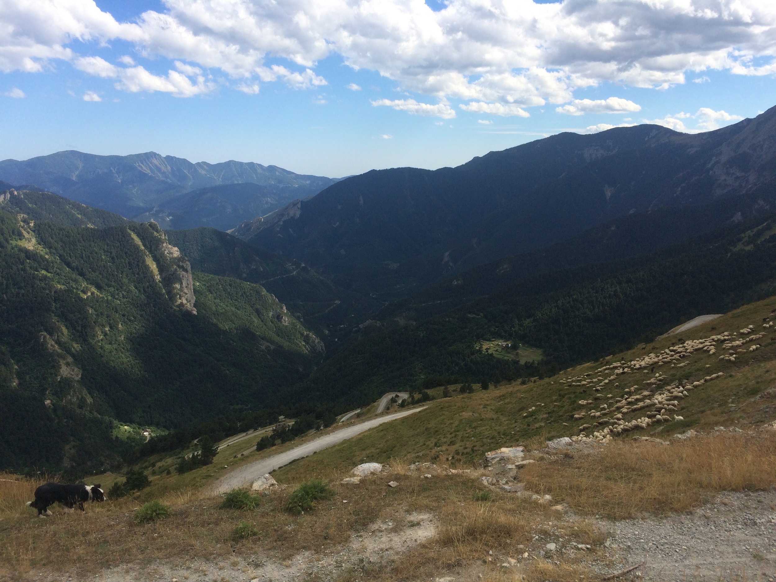 The beginning of the dirt switchbacks down the beautiful French side of Colle di Tende
