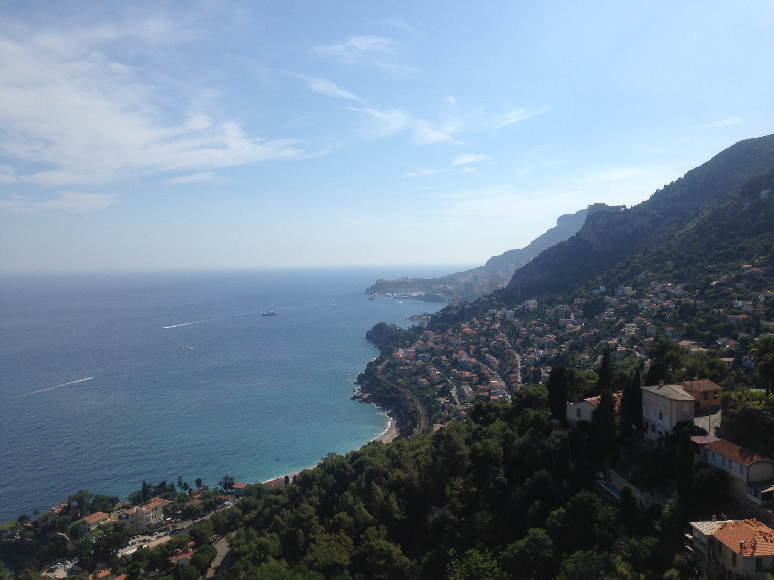 Monaco is in the hazy background