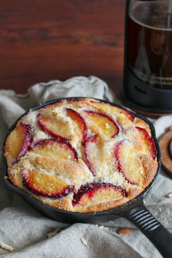 {Roasted Plum + Almond Skillet from katieskibtchenjournal.com}
