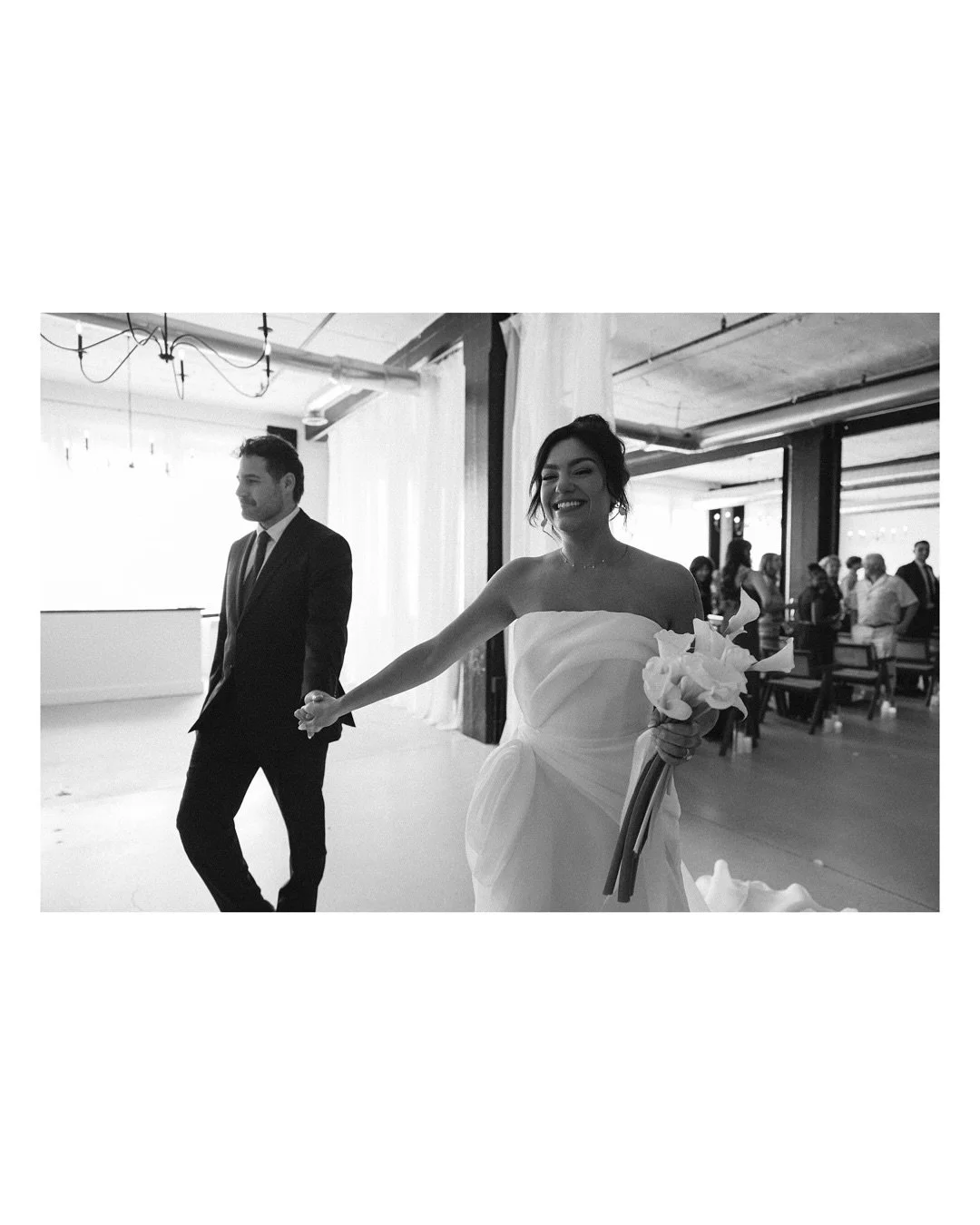 Presenting Mr. &amp; Mrs. Toukatly! 🤍

Ceremony: @thecollinsclocktower 
Reception: @thecollinsoffmain 
Photo: @amandalalama.photo 
Wedding dress: @saintbridal 
Groom&rsquo;s suit: @indochino 
Glam: @makeup_kellybuchanan @melaniefsantos_ 
Catering: @