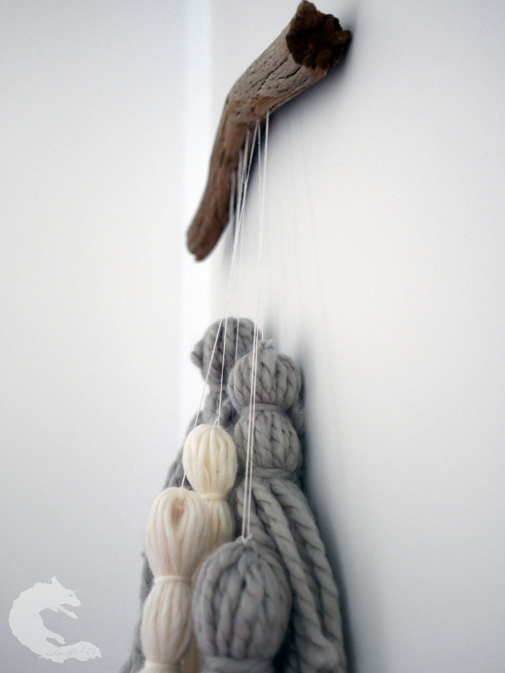 DIY wool tassel mobile