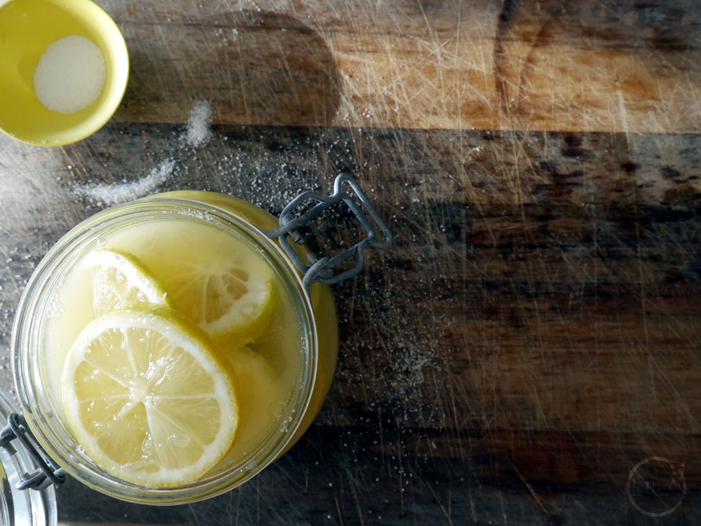 Sliced preserved lemons
