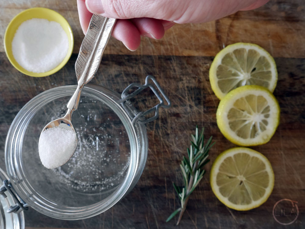 Salt preserved lemons, with rosemary by Lila Wolff