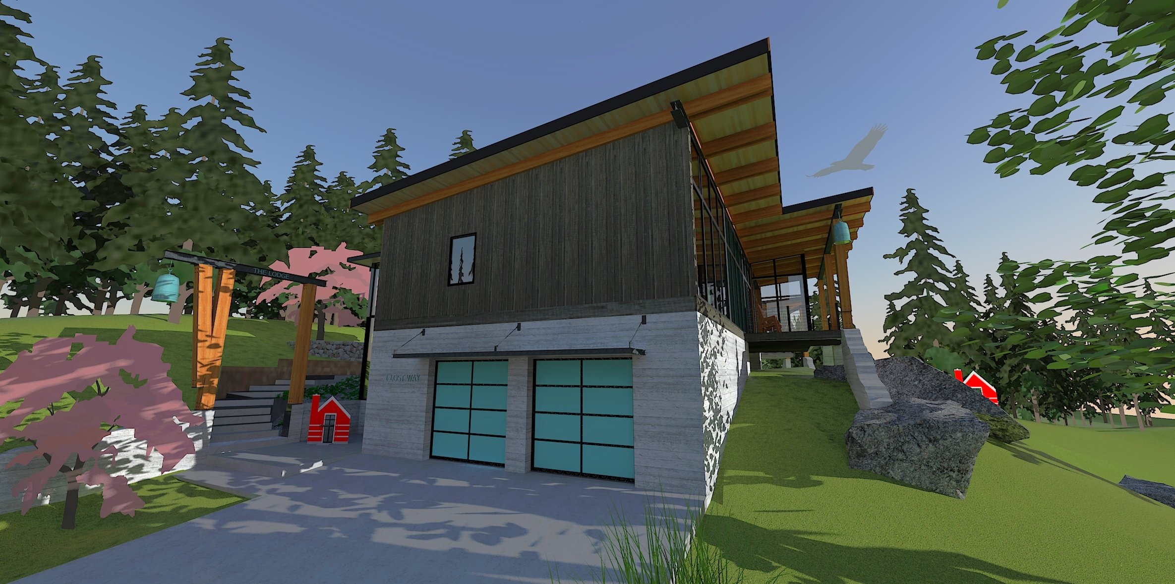 PNW Modern Lodge - from garage (enhanced).jpg