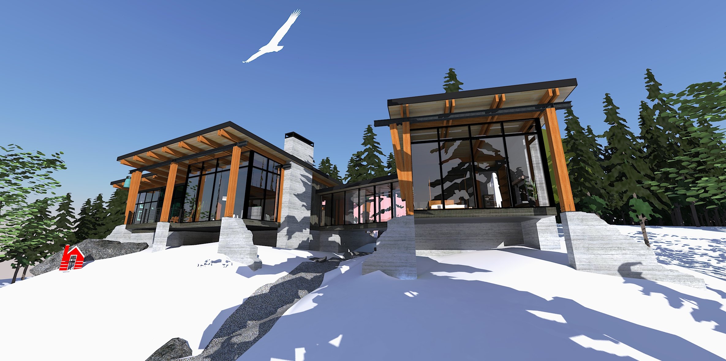 Modern Ski Lodge - Mt Rainier