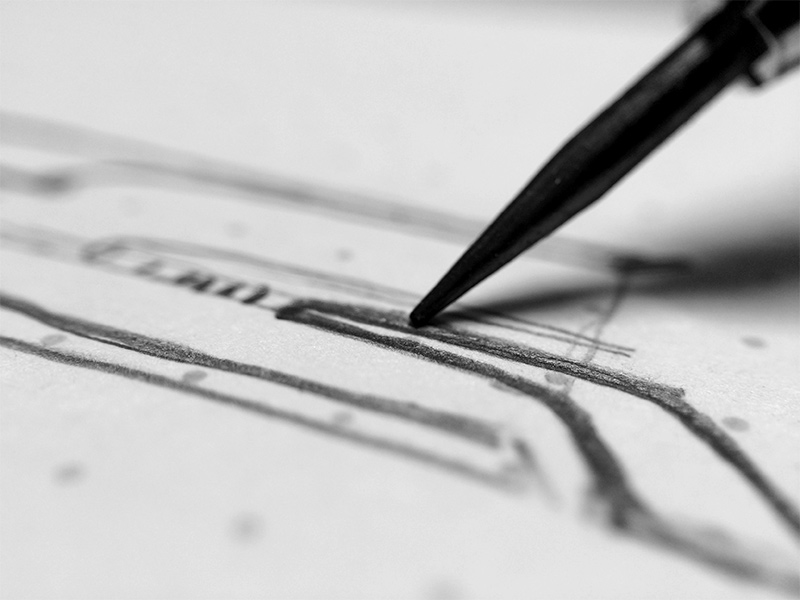 Thumbnail sketch detail.