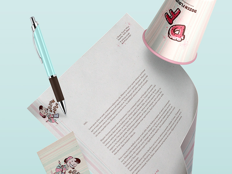Dozen Flours stationery
