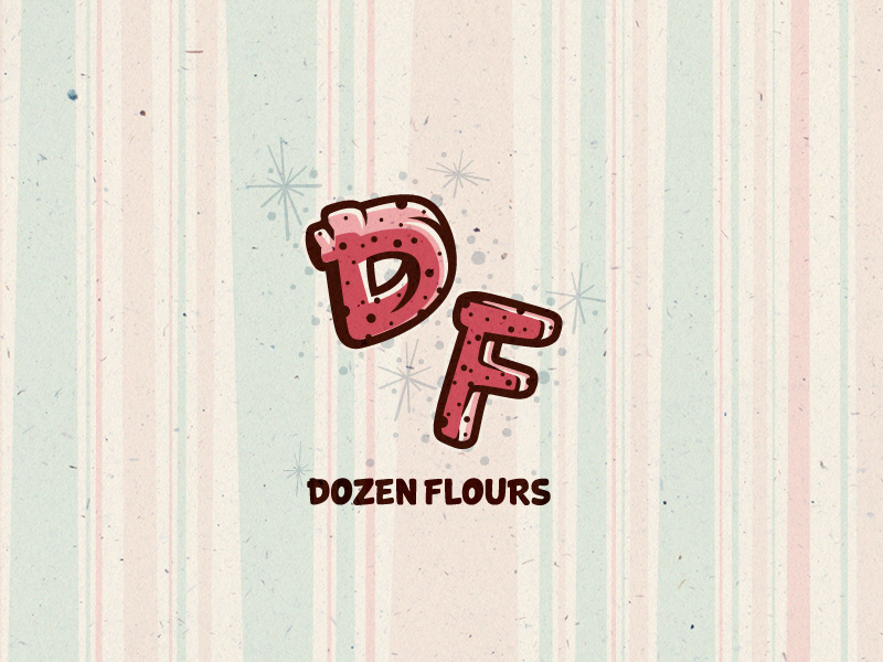 Dozen Flours secondary logo - monogram.