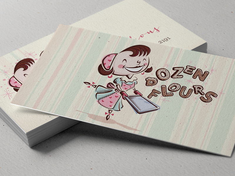 Dozen Flours business cards.