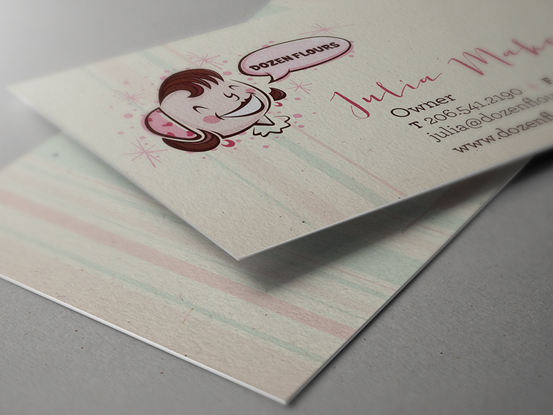 Dozen Flours business cards.