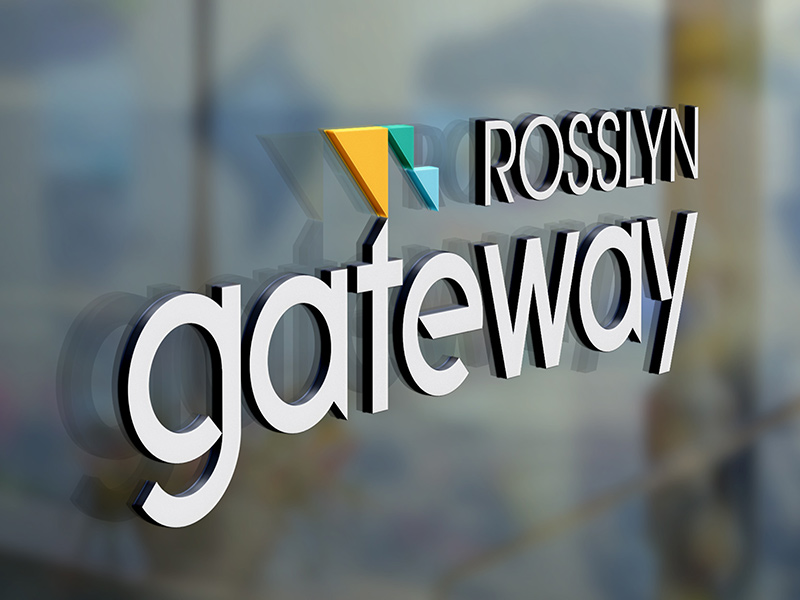 Rosslyn Gateway leasing office signage