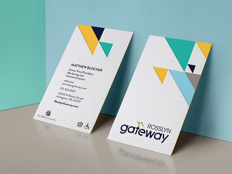 Business card detail.