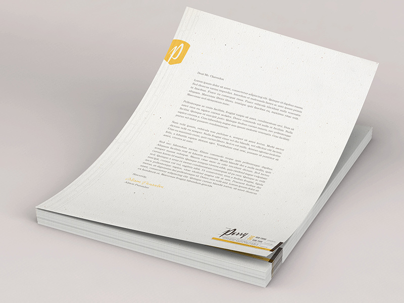 Letterhead detail.